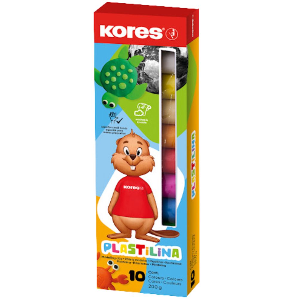 Kores Plastilina Escolar 10 Colores Surtidos