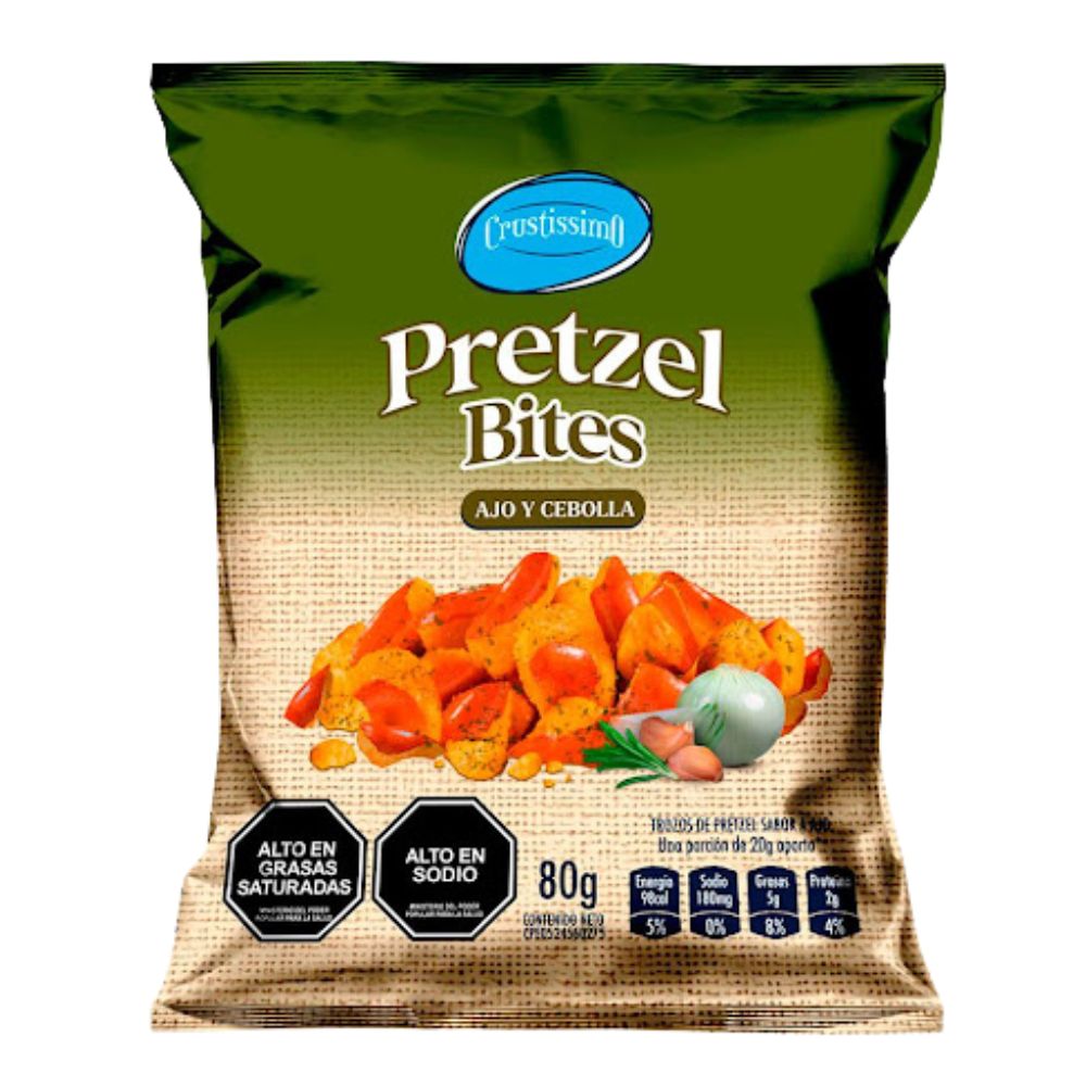 Crustissimo Pretzel Ajo y Cebolla 80gr