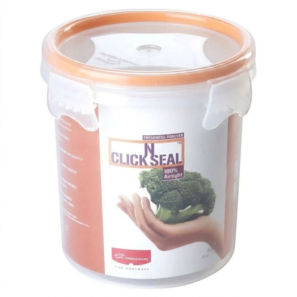 Contenedor De Alimentos Cilíndrico Princeware Con Tapa Hermética Orange 650ml