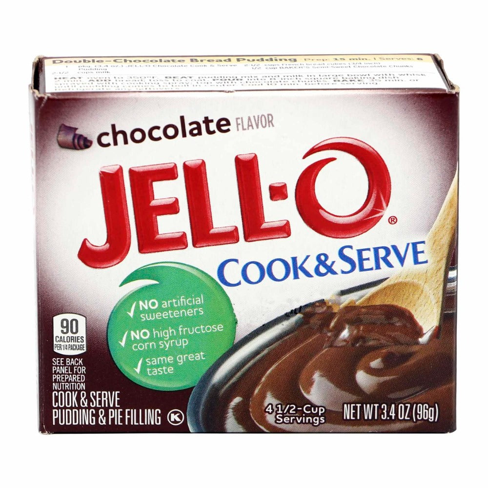 Pudding Jello  Chocolate Flavor Cook & Serve 96 gr