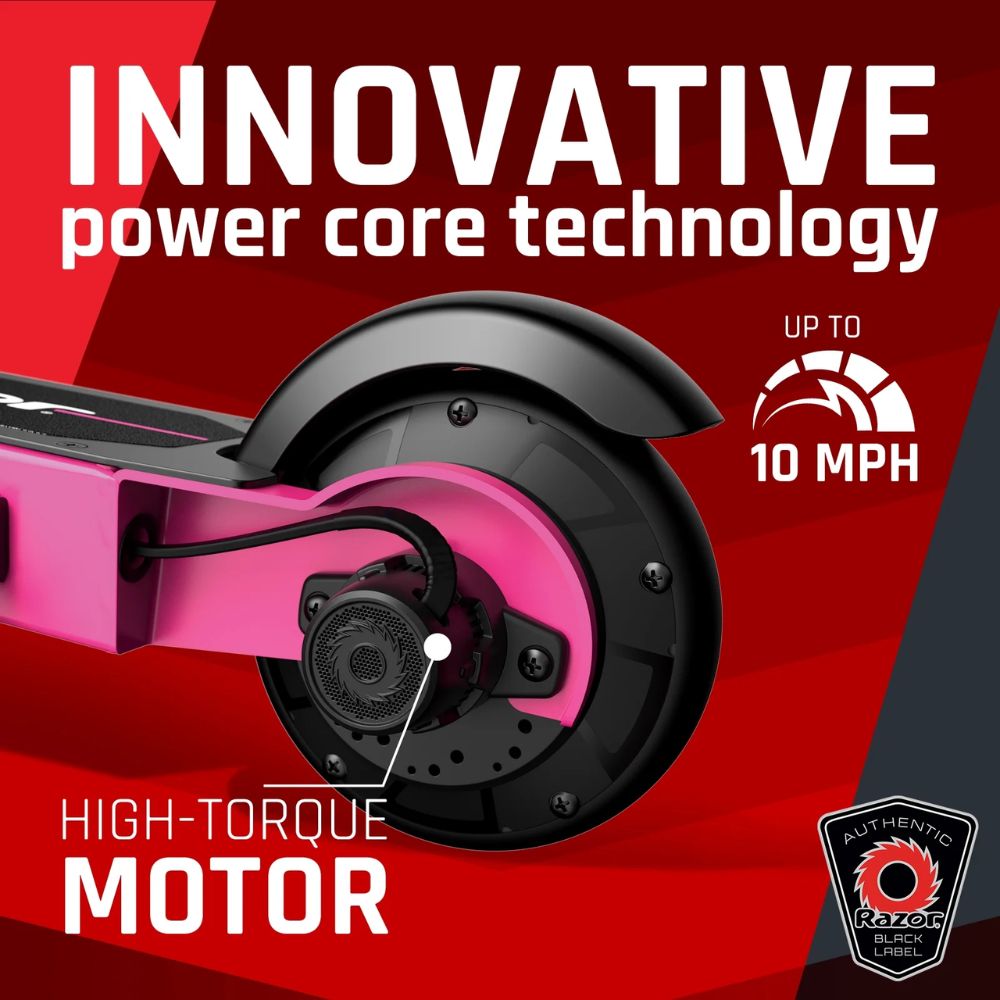 Razor Scooter Eléctrico Black Label de E90 Pink +8 hasta 10 mph