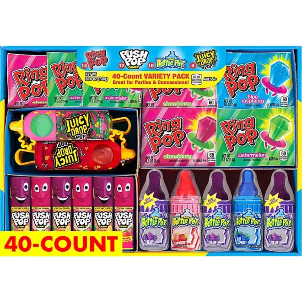 Chupetas Ring Pop Variety Pack 40 Und