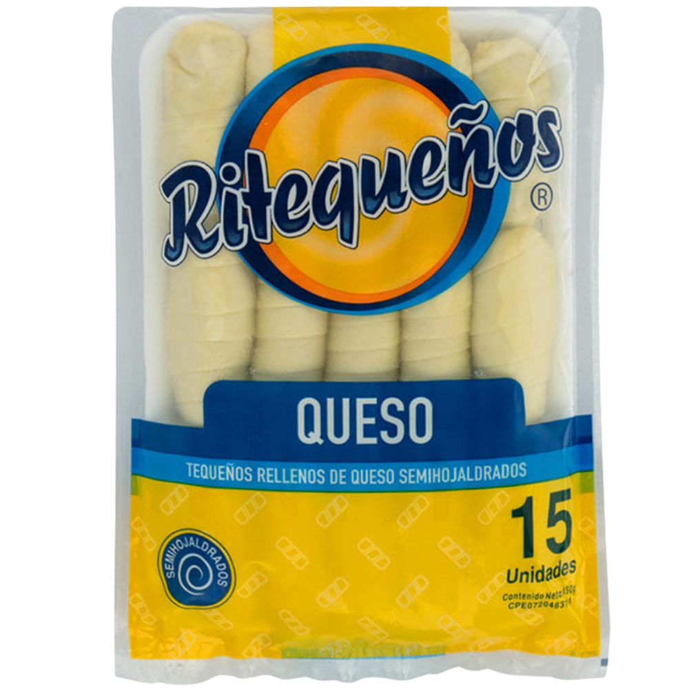 Tequeños Semi-Hojaldrados Ritequeños Rellenos de Queso 15 Und