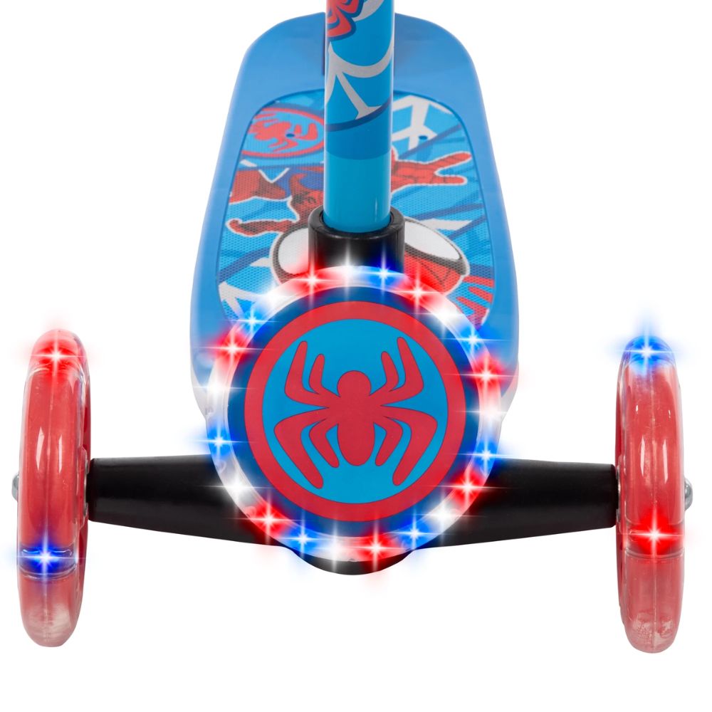 Huffy Marvel Spidey & His Amazing Friends Scooter para Niños con Luces 3+