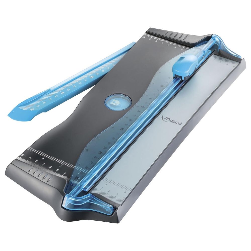 Maped Guillotina Cuchilla Auto-retractil Regleta en cm Y En Pulgadas