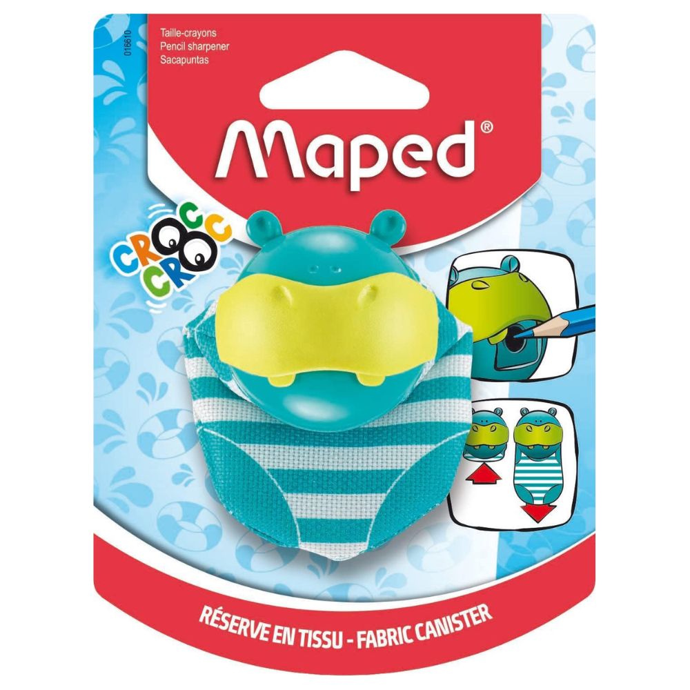 Maped Sacapunta Croc Croc Con Deposito Hipopotamo