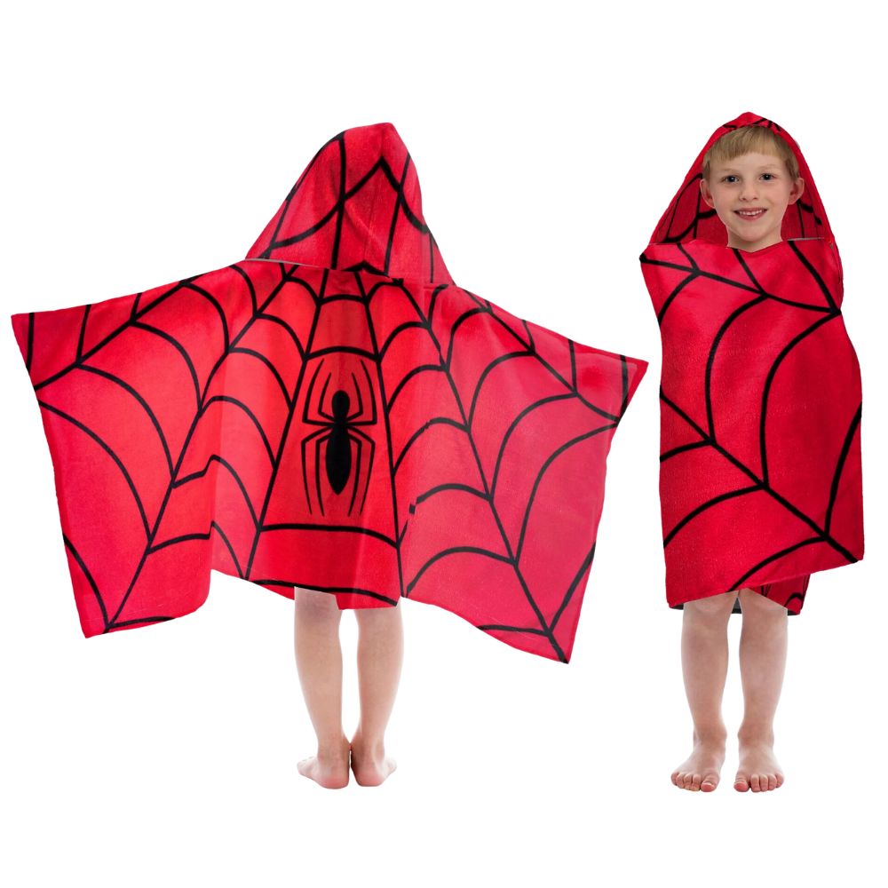 Hooded Towel 100% Algodon Spider Man 55cm x 130cm