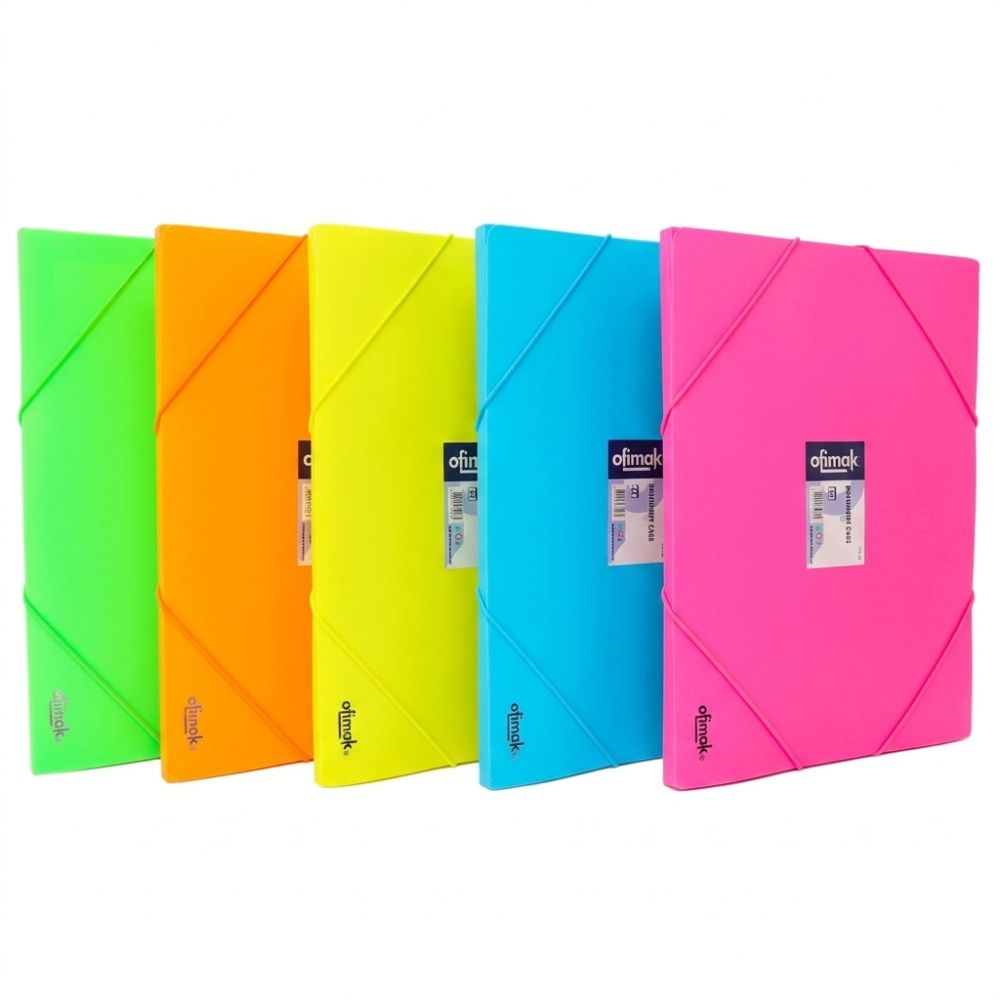 Ofimak Capeta Con Ligas Tamaño A4 Colores Surtidos