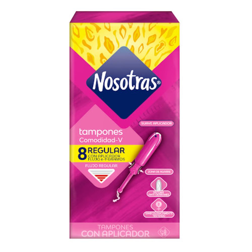 Nosotras Tampones Regular Con Aplicador 8 Und