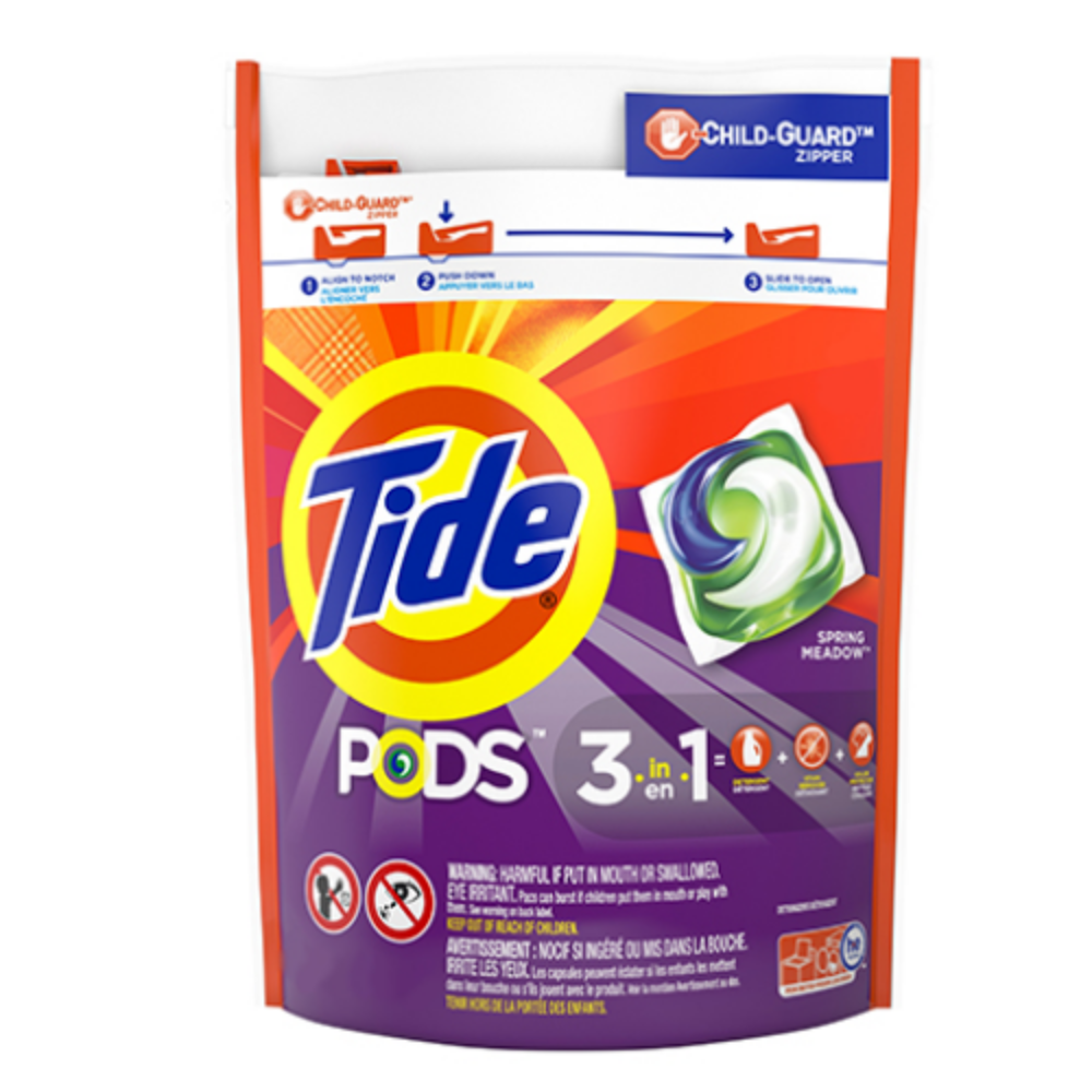 Detergente líquido Tide Pods 3 en 1 Spring Medows