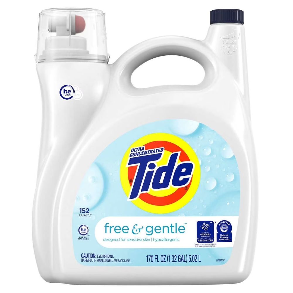 Tide Hypoallergenic Free & Gentle 152 Cargas Ultra Concentrated Oxi Free & Gentle 5.02L