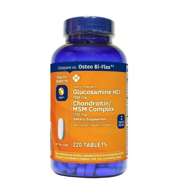 Member´s Mark Glucosamine HCI 1500mg Chondroitin / MSM Complex 1103mg 220 Tablets