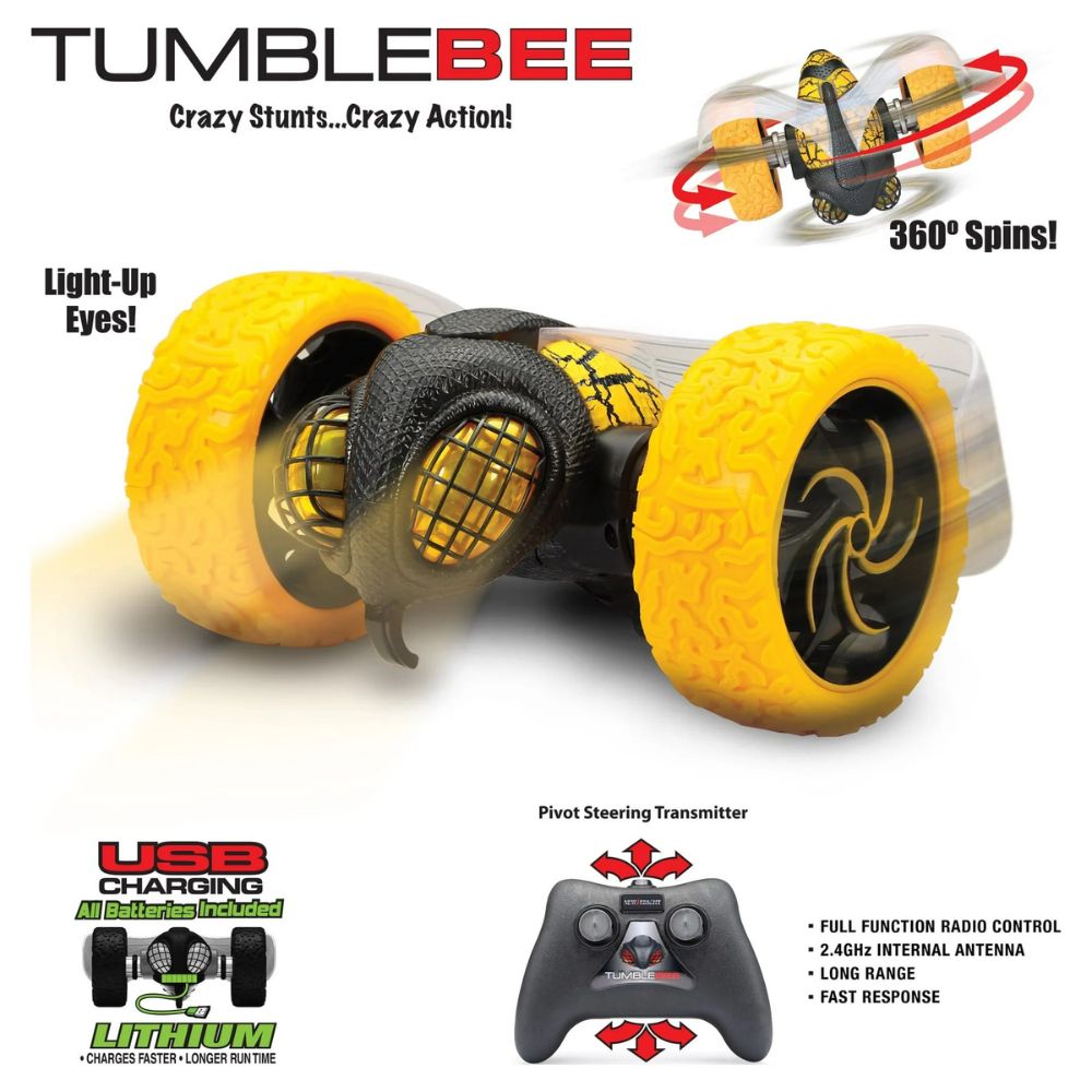 New Bright Stunt Tumbbee Grande Juguete con Control Remoto con Batería de 10 Pulgadas