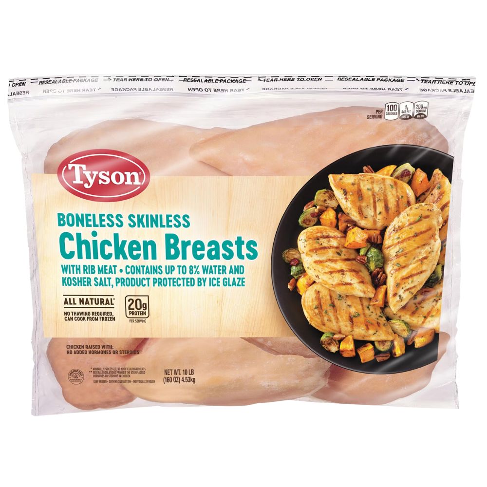 Tyson Boneless Skinless Chicken Breasts 4.53 kg