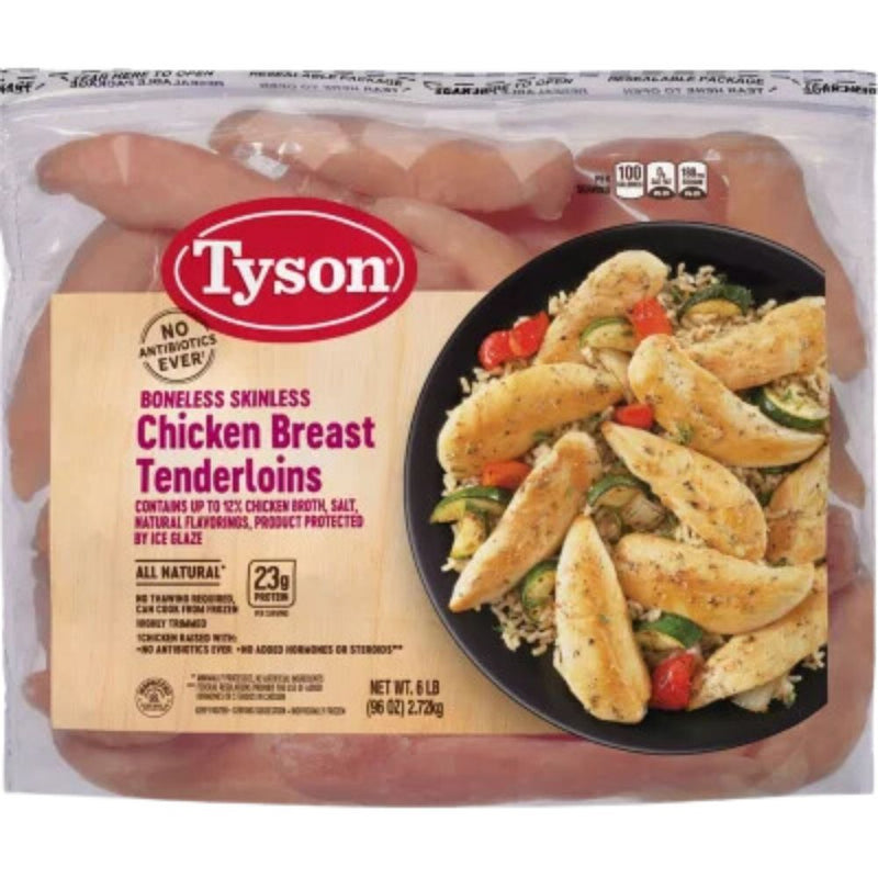Tyson Boneless Skinless Chicken Breast Tenderloins 2.72kg