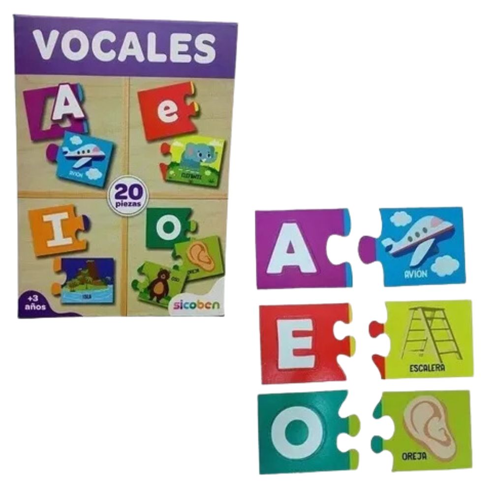 Vocales Sicoben 20 Piezas 3+