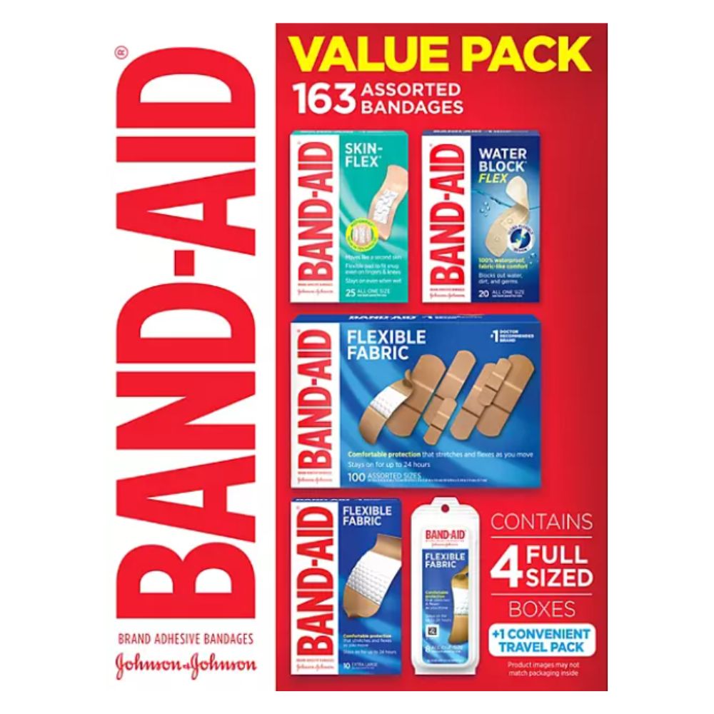 Curitas Band Aid 163 Assorted Bandages Value Pack