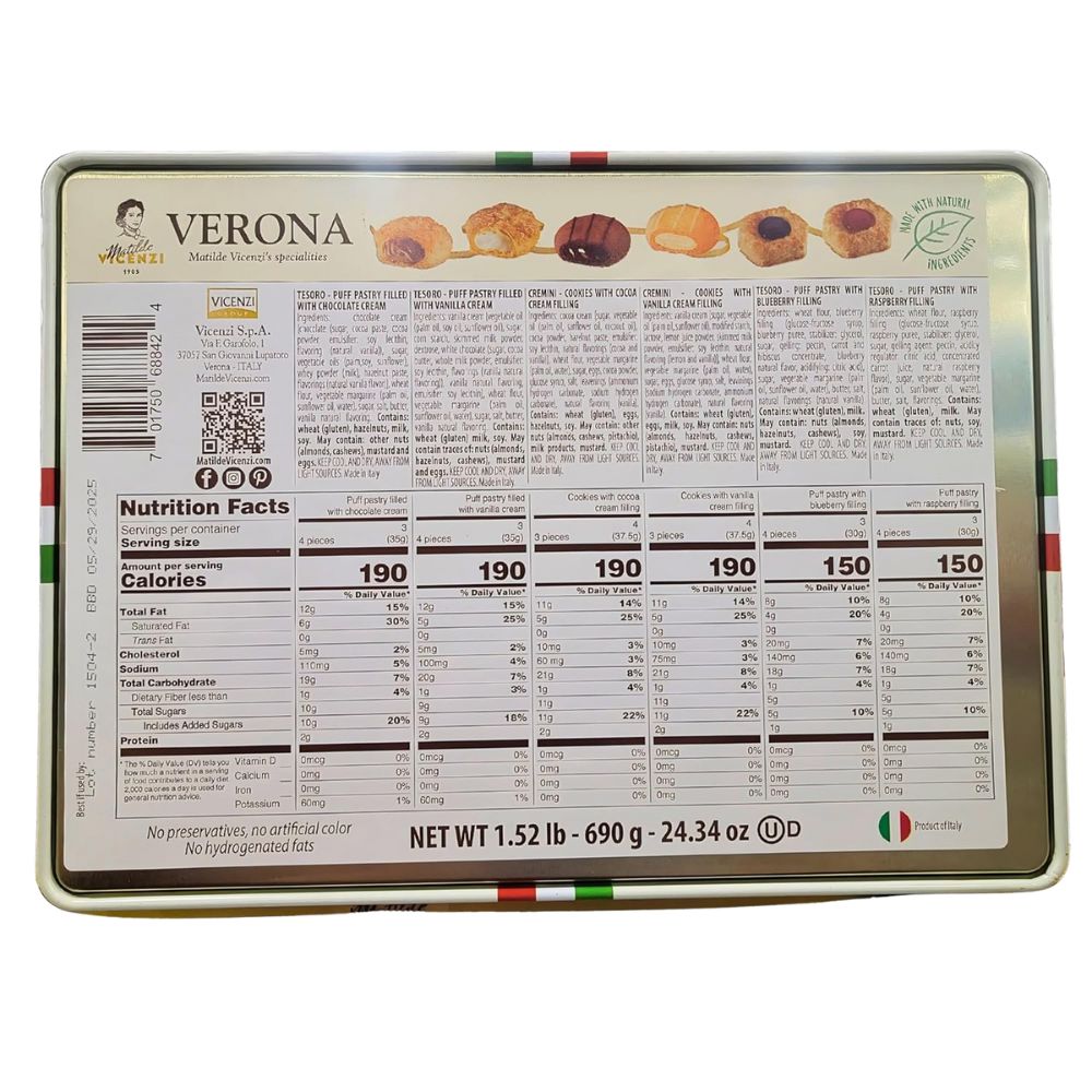 Galletas Italianas Matilde Vicenzi Fine Pastry Verona 690gr