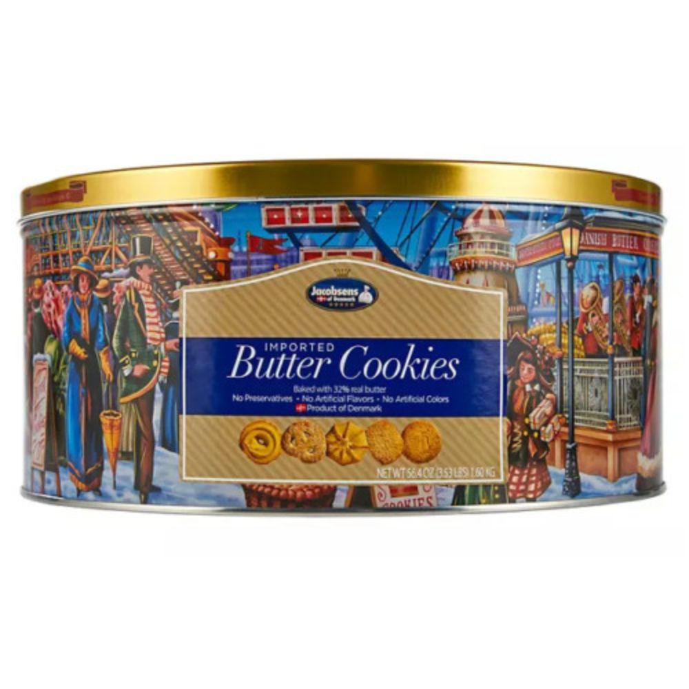 Galletas Jacobsens Butter Cookies Grande en Lata Decorativa 1.60kg