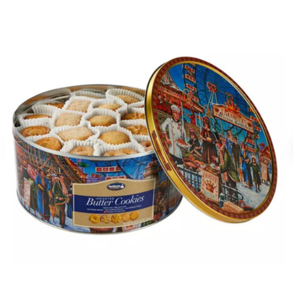 Galletas Jacobsens Butter Cookies Grande en Lata Decorativa 1.60kg