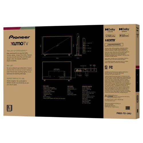Televisor Pioneer 55" Class Led 4K UHD Smart Xumo Modelo PN55-751-24U