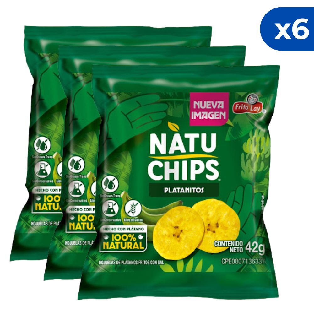 Platanitos Natuchips Pack 6und x 42gr