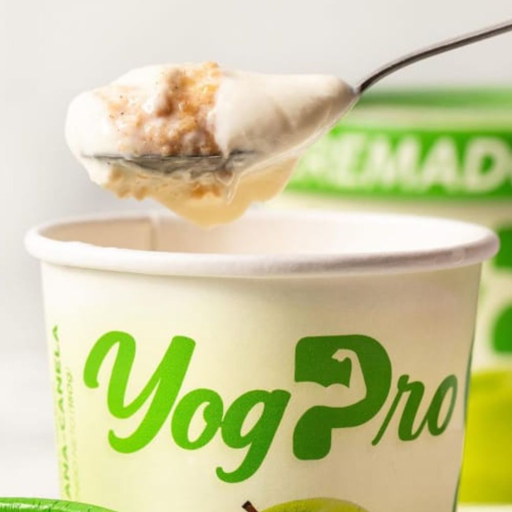 Yogurt Griego Yog Pro Descremado- Deslactosado Manzana y Canela 150gr