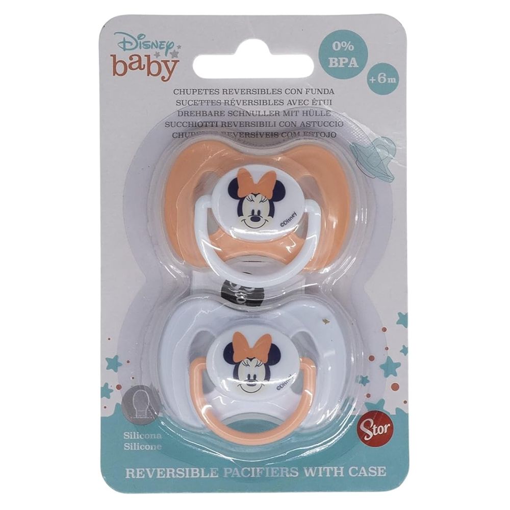 Disney Baby 2 Chupones con Tetina Fisiologica de Silicona Minnie +6m