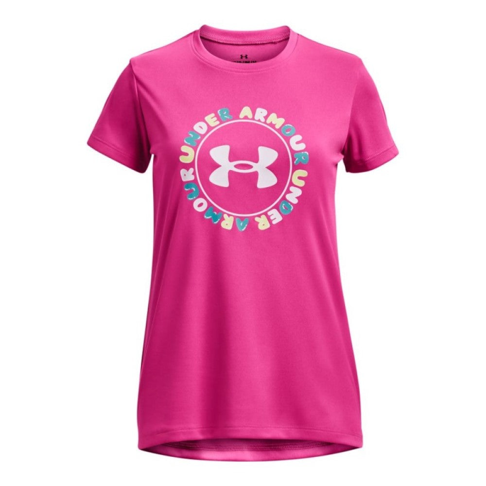 Under Armour Franela Manga Corta Tech™ Print  Wordmark Para Niñas