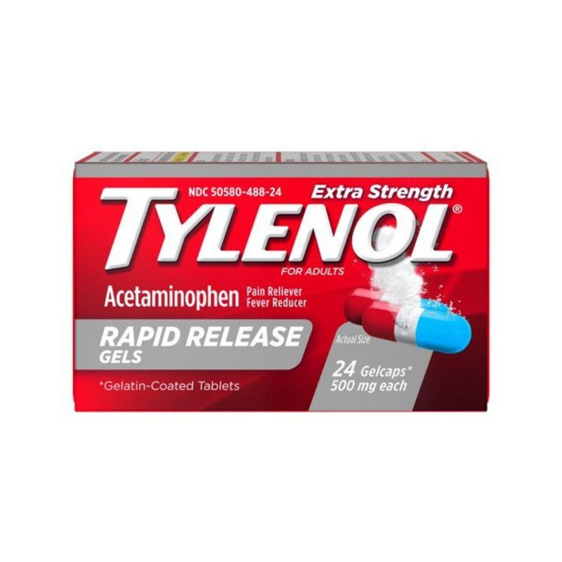 Tylenol 100 Gelcaps Acetaminofen Rapid Release