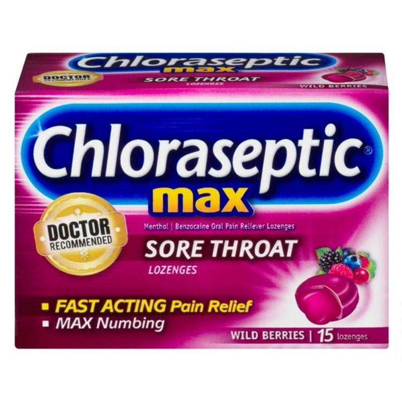 Chloraseptic Max Strength Wild Berries 15 Tabletas