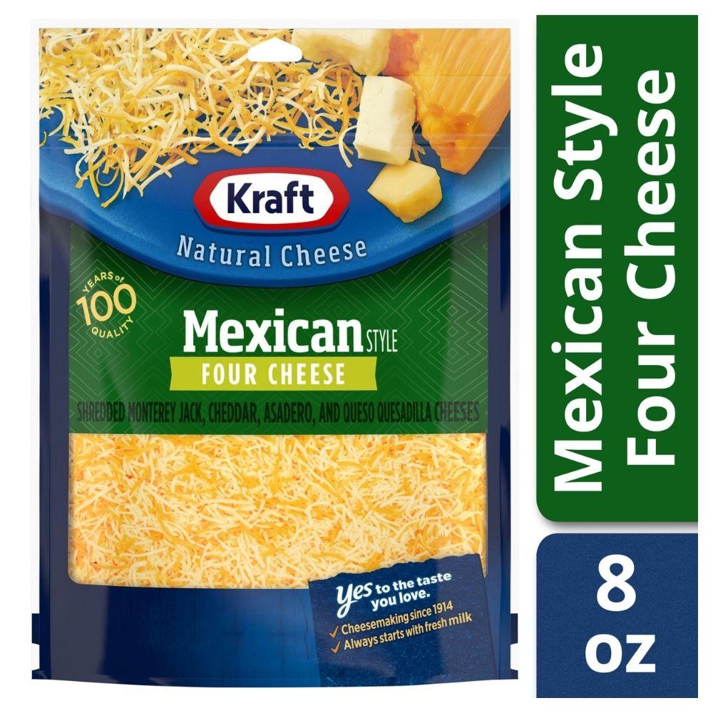 Queso Kraft Mexican Style Four Cheese Shredded 226gr