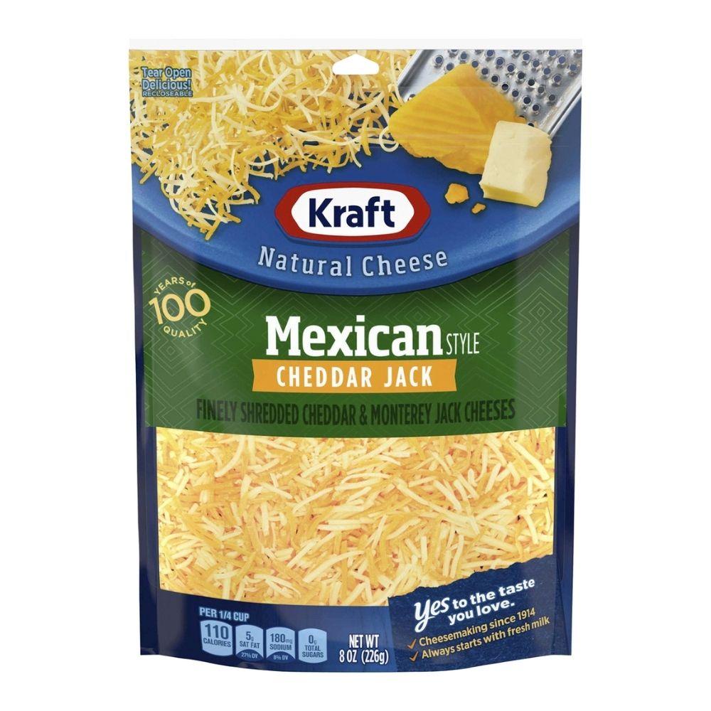 Queso Kraft Mexican Style Cheddar Jack Shredded 226gr