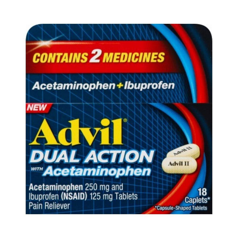 Advil Dual Action Acetaminophen+Ibuprofen 18 Und