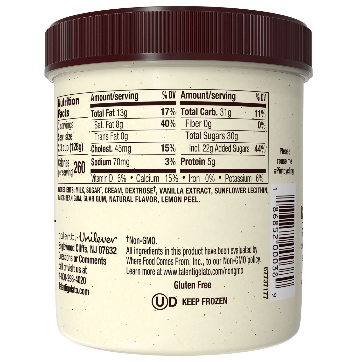 Helado Talenti Madagascam Vanilla Bean 473ml