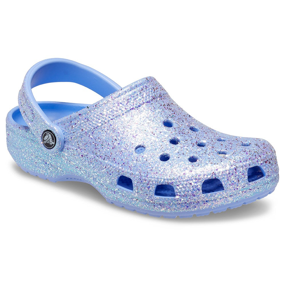 Crocs Dama Color Azul Claro Escarchado