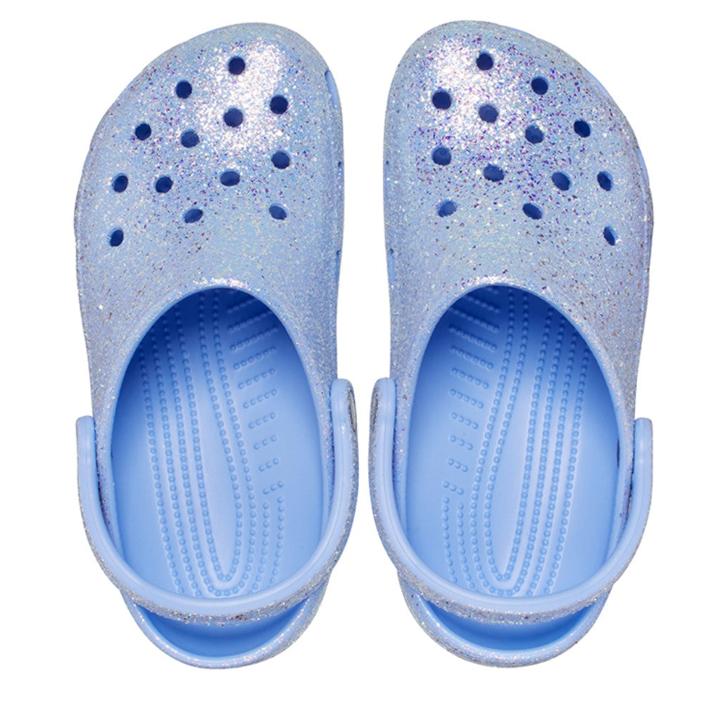 Crocs Dama Color Azul Claro Escarchado