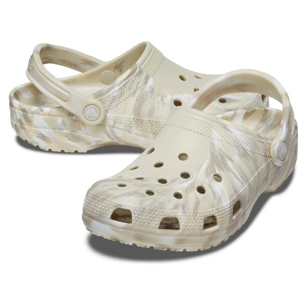 Crocs Marbled Unisex Color Gris Blanco