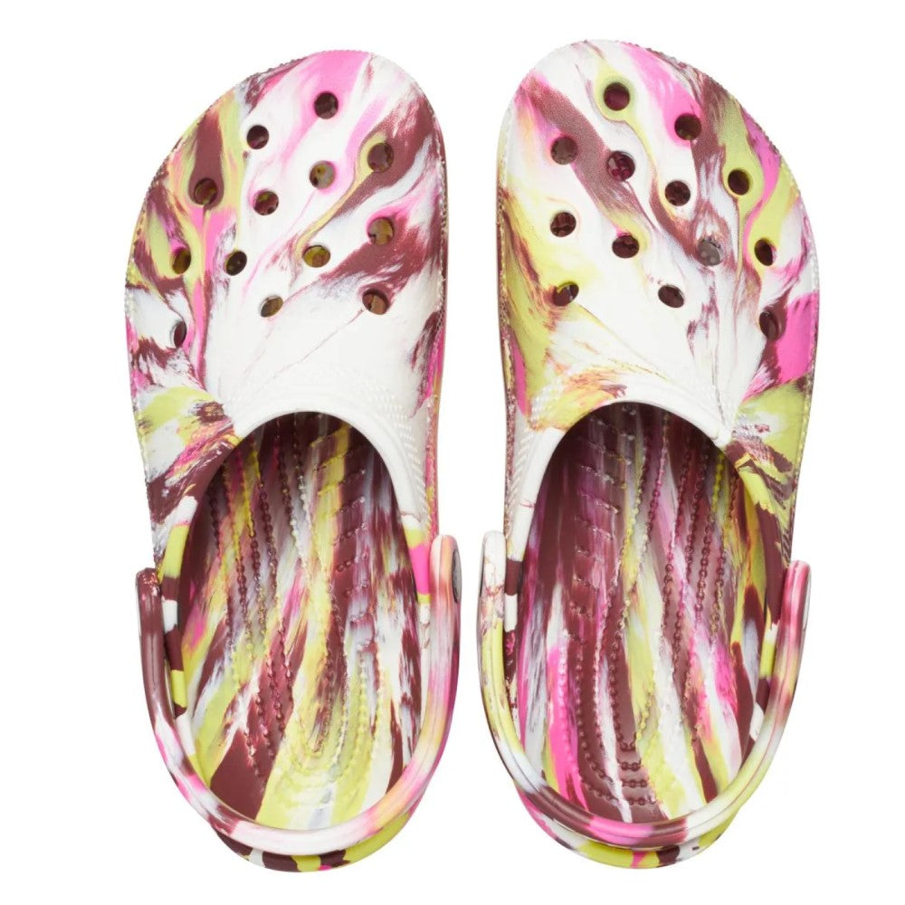 Crocs Marbled Dama Color Rosado Blanco