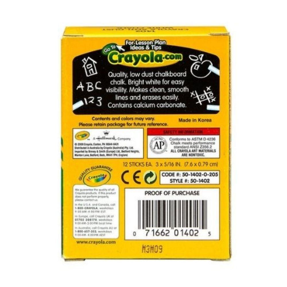 Crayola Tiza Anti-Dust 12 Piezas - Madison Center