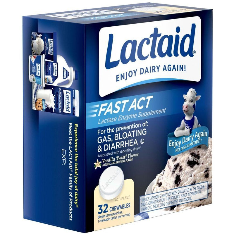 Lactaid Fast Act Lactase Enzyme Supplement 32 Und