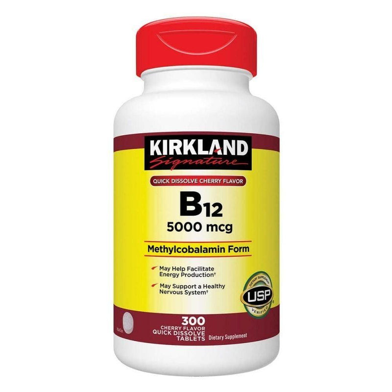 Vitamina B12 Kirkland Cherry 5000mcg 300 Und - Madison Center