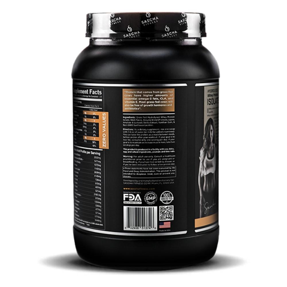 Whey Protein Hidrolizada Isolate by Sascha Fitness sabor Caramelo 907g - Madison Center