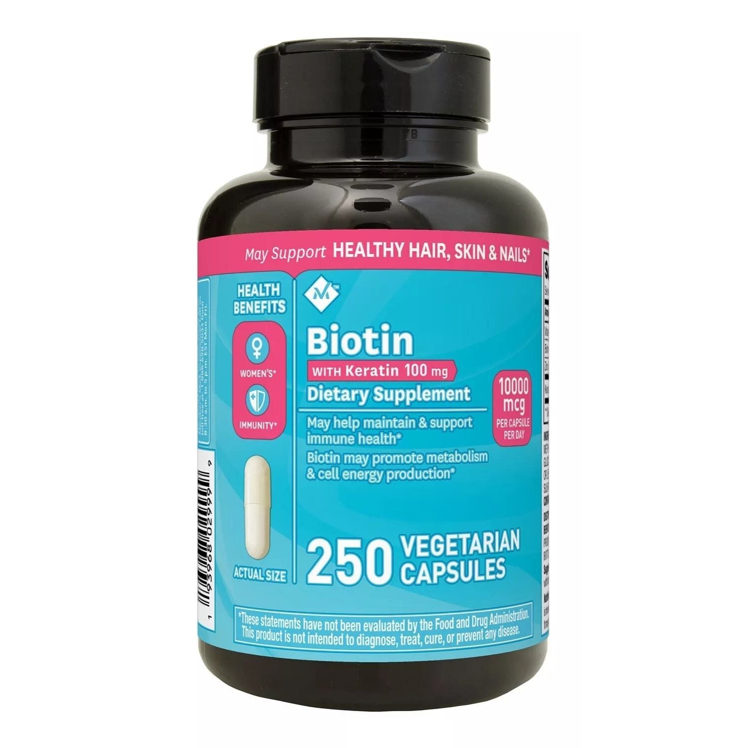 Biotin 10000mcg Member's Mark with Keratin 100mg 250und Vegetarian - Madison Center