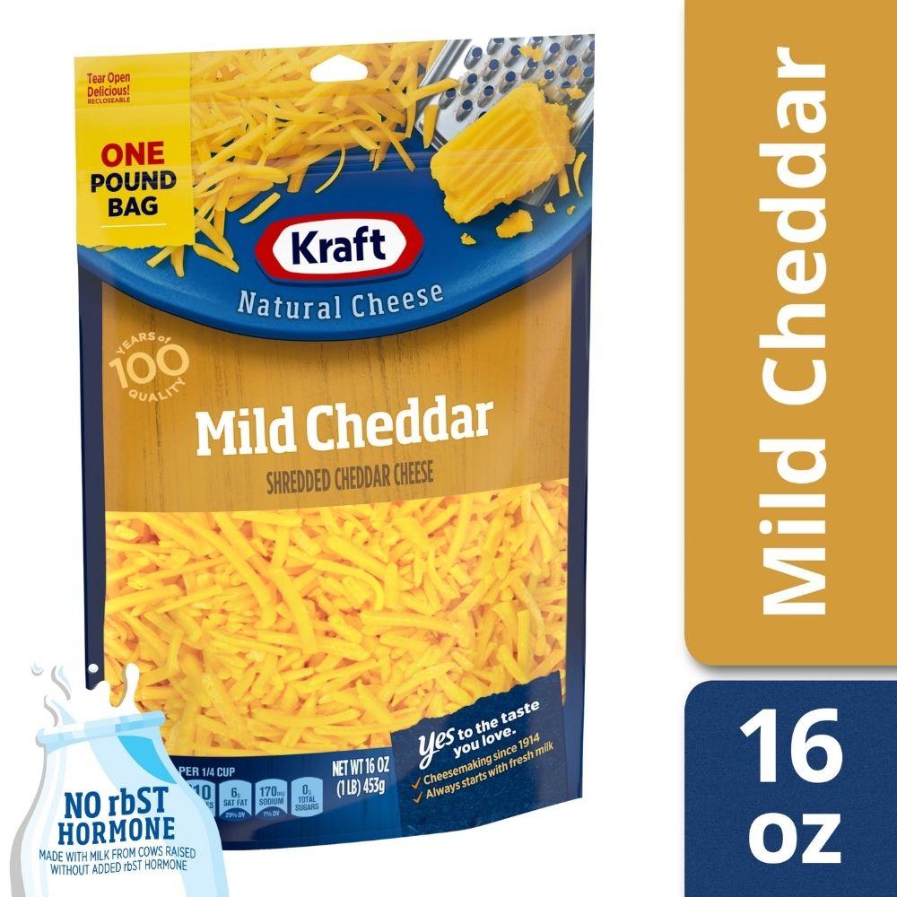 Queso Kraft Mild Cheddar Shredded 453gr