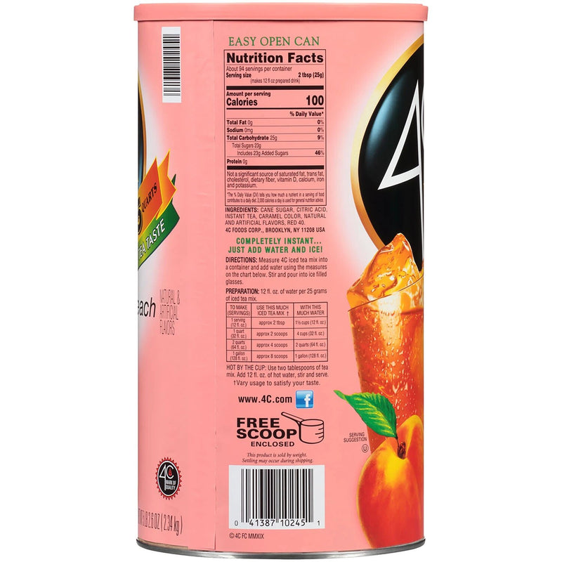 Iced Tea Mix 4C Peach 2.34kg - Madison Center