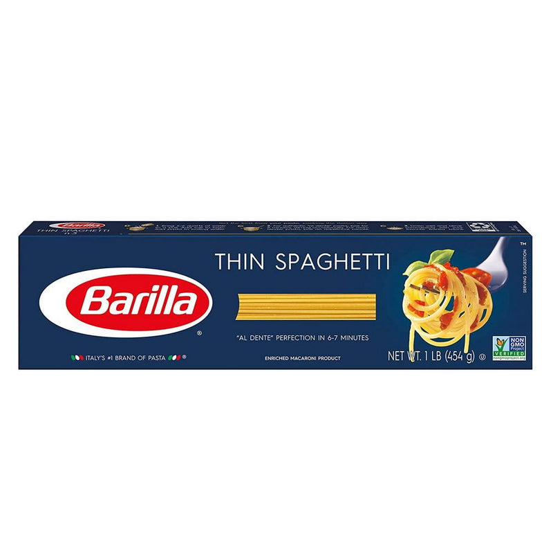 Pastas Barilla Thin Spaghetti 454g - Madison Center