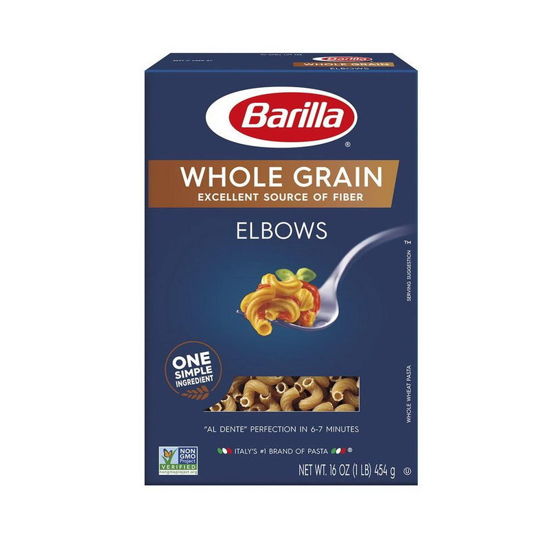 Pastas Barilla Elbows Whole Grain 454g - Madison Center