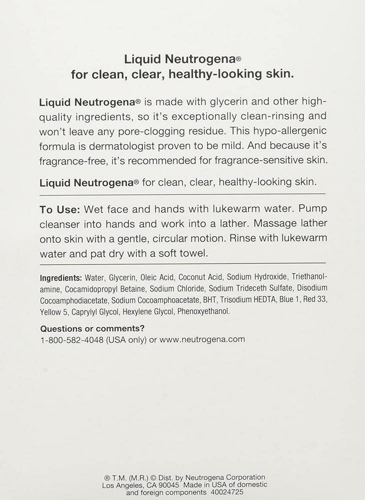 Limpiador facial Neutrogena Fragance Free 236ml - Madison Center