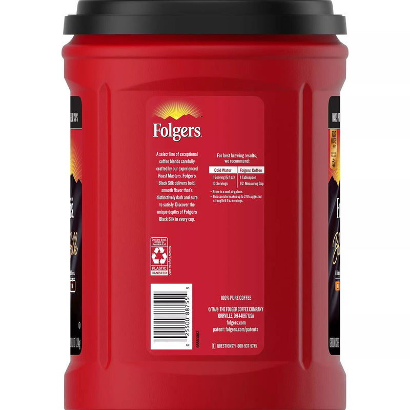 Cafe Folgers Black Silk Dark 1.24kg - Madison Center